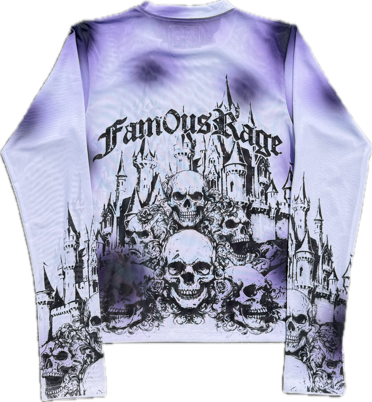 “Skull Castle” Long Sleeve Mesh Top