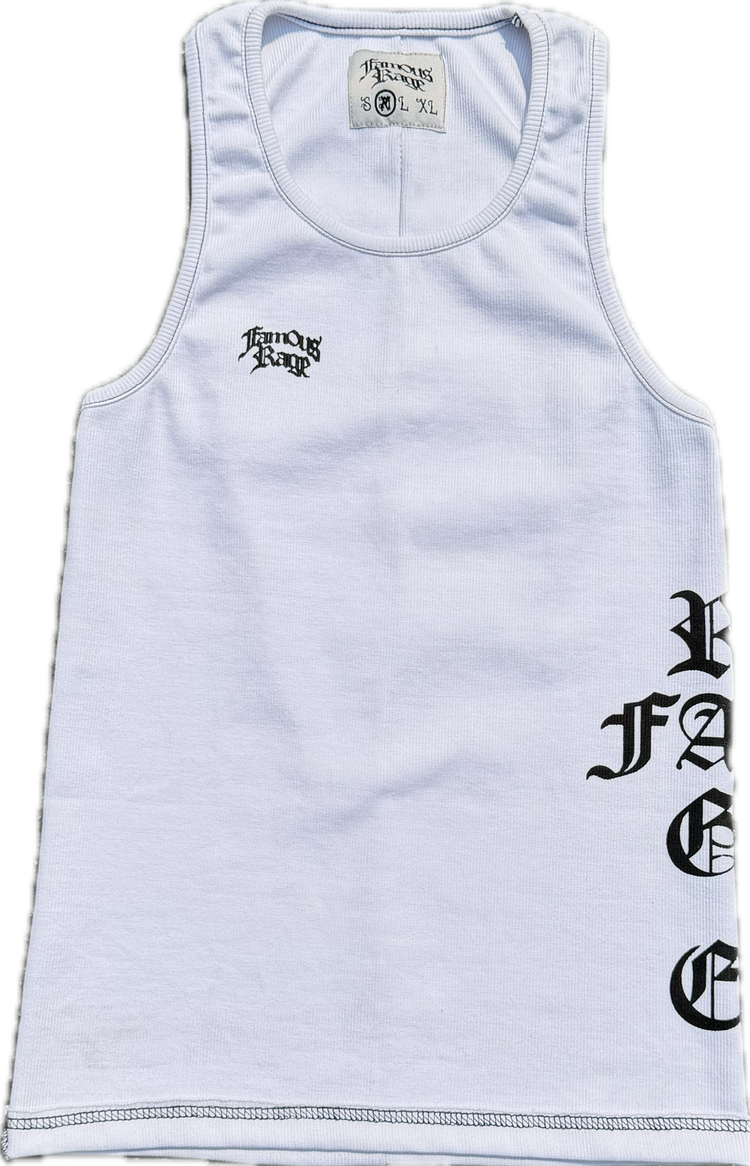 “Rage Fam0us” White Beater